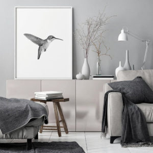 Wall art - Black white bird - Canvas Prints - Poster Prints