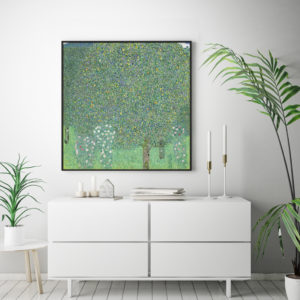 Wall Art - Rosebushes under the trees by Gustav Klimt - Canvas Prints-Poster Prints
