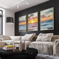 Wall Art prints - Golden sunset by the sea 3 sets - Poster Prints -Canvas Prints - Image 4