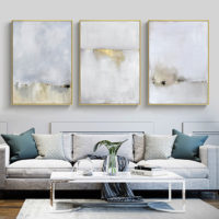 Wall art - Abstract gold white single II - Canvas Prints - Poster Prints - Image 3