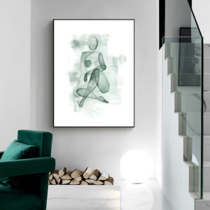 Wall Art - Abstract green body - Poster Prints -Canvas Prints