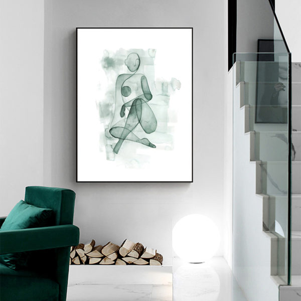 Wall Art - Abstract green body - Poster Prints -Canvas Prints