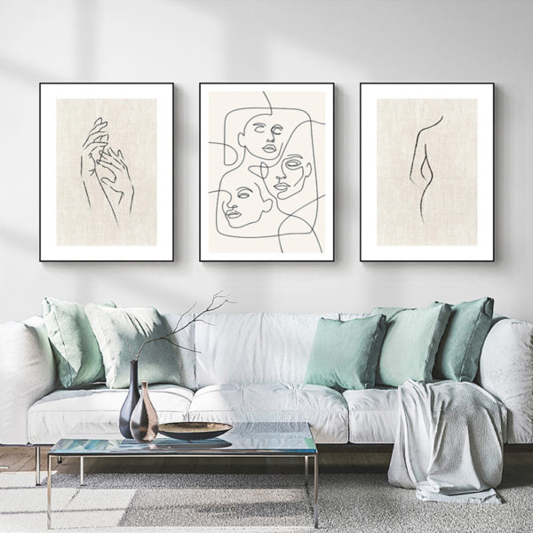 Wall Art prints - Faces ( 3 sets )- Poster Prints -Canvas Prints