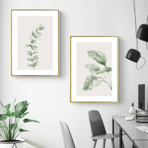 Wall Art - Watercolour style tropical leaves (2 sets)- Canvas Prints-Poster Prints