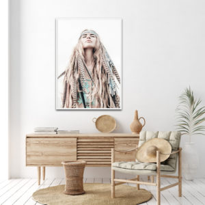 Wall art - BOHO Girl- Canvas Prints - Poster Prints