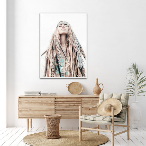 Wall art - BOHO Girl- Canvas Prints - Poster Prints