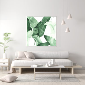 Wall Art - Tropical Leaves Square Size - Canvas Prints-Poster Prints