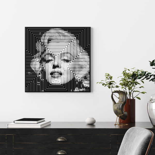Wall Art - Monroe Black White- Canvas Prints-Poster Prints - Image 2