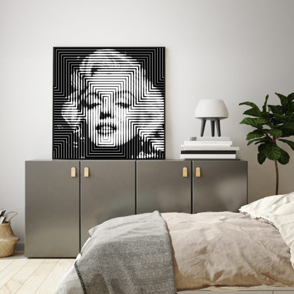 Wall Art - Monroe Black White- Canvas Prints-Poster Prints