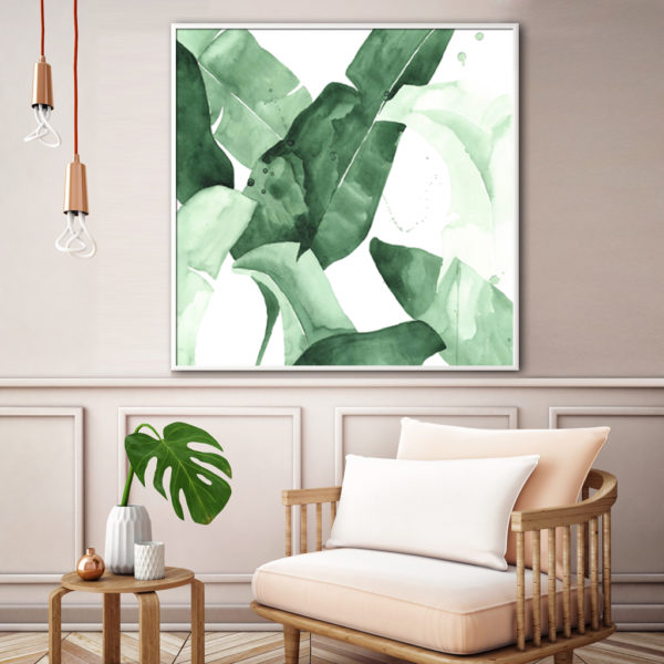 Wall Art - Tropical Leaves Square Size - Canvas Prints-Poster Prints - Image 4