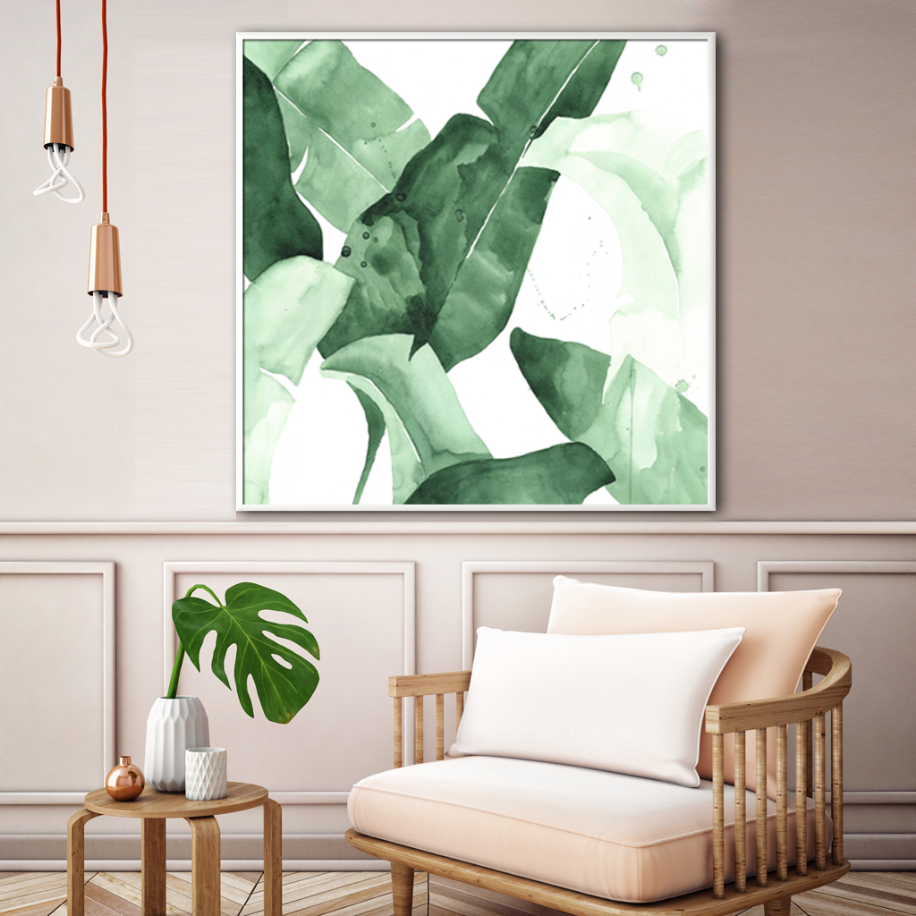 Wall Art - Tropical Leaves Square Size - Canvas Prints-Poster Prints ...