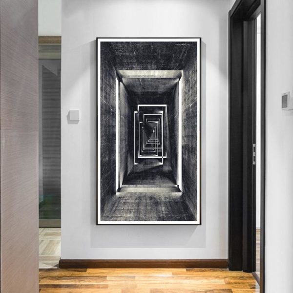 Wall Art – Abstract Architectural Abyss - Canvas Prints - Poster Prints - Image 2
