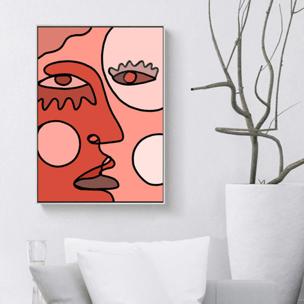 Wall art - Abstract Cubism Face - Canvas Prints - Poster Prints - Image 3