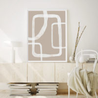 Wall art - Abstract White Lines 2 sets - Canvas Prints- Poster Prints - Image 4