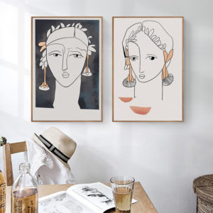 Wall art - Abstract Figures 2 sets- Canvas Prints- Poster Prints