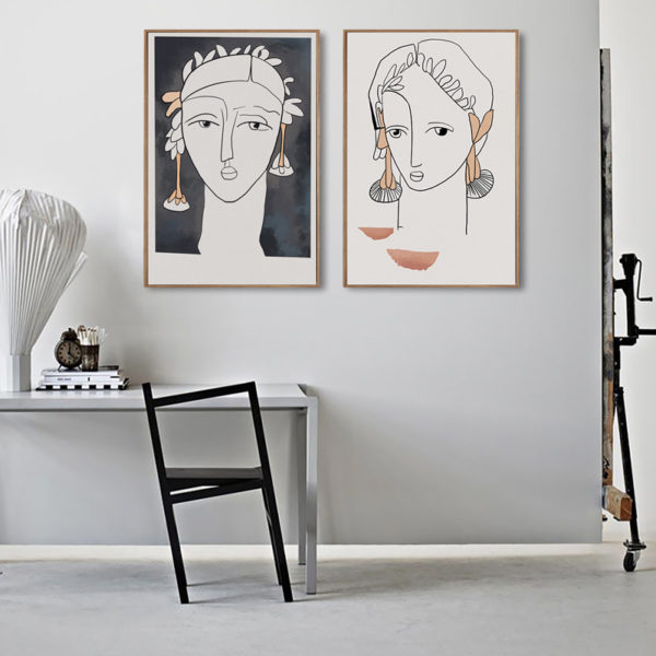 Wall art - Abstract Figures 2 sets- Canvas Prints- Poster Prints - Image 3