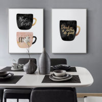 Wall art - But First Coffee Colorful Cups - Canvas Prints - Poster Prints - Image 2