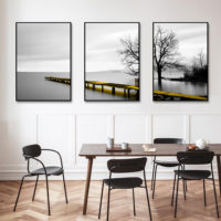 Wall art - Calm Lake Bridge Tree Scene- Poster Prints -Canvas Prints - Image 3
