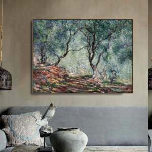 Wall Art - Olive Tree Wood in the Moreno Garden By Claud Monet- Canvas Prints-Poster Prints