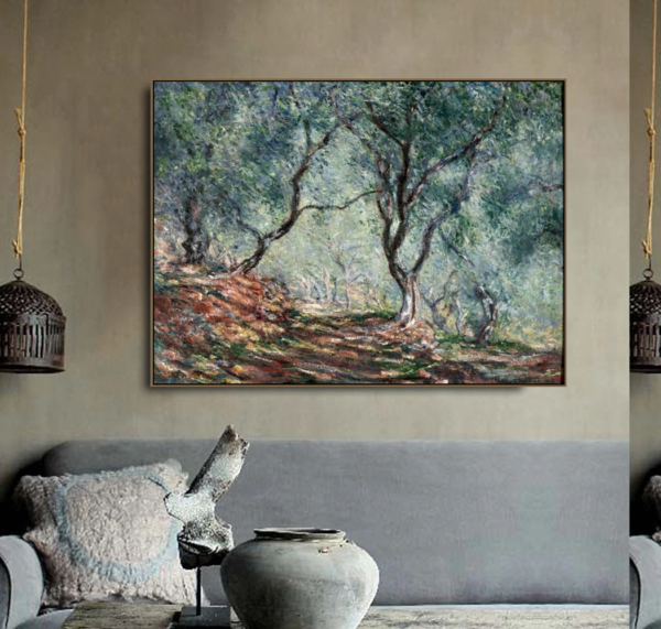 Wall Art - Olive Tree Wood in the Moreno Garden By Claud Monet- Canvas Prints-Poster Prints