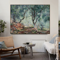 Wall Art - Olive Tree Wood in the Moreno Garden By Claud Monet- Canvas Prints-Poster Prints - Image 2