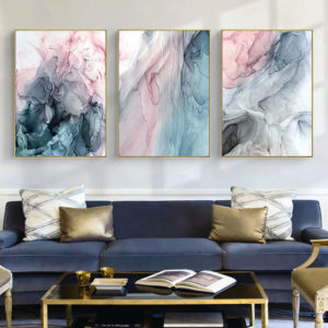 Wall Art prints - Colorful Ink Abstract  3 sets - Poster Prints -Canvas Prints