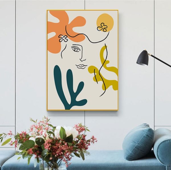 Wall art - Abstract Girl 2 sets- Canvas Prints- Poster Prints - Image 2