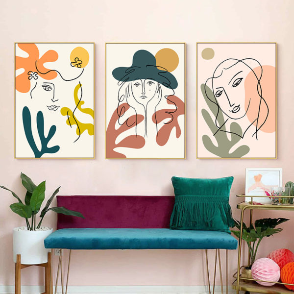 Wall art - Abstract Girl 2 sets- Canvas Prints- Poster Prints - Image 3