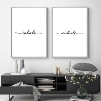 Wall Art prints - INHALE EXHALE ( 3 sets )- Poster Prints -Canvas Prints - Image 2