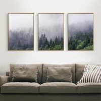 Wall Art prints -Misty Forest 3 sets - Poster Prints -Canvas Prints - Image 2