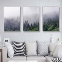 Wall Art prints -Misty Forest 3 sets - Poster Prints -Canvas Prints - Image 4