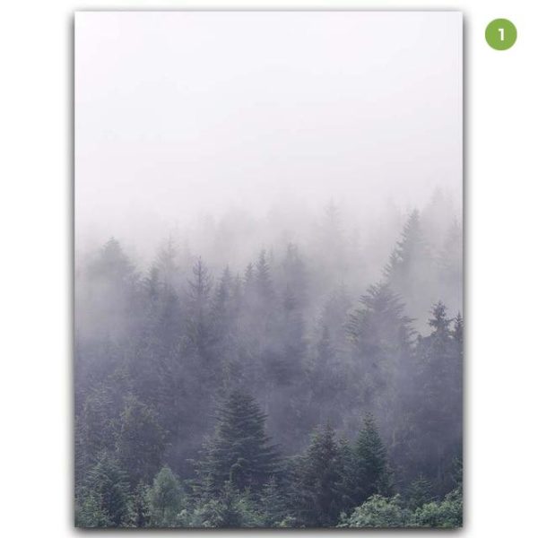 Wall Art prints -Misty Forest 3 sets - Poster Prints -Canvas Prints - Image 5