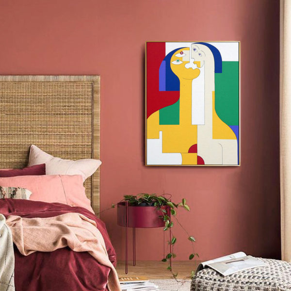 Wall art - Modern Abstract Figure Family 2 sets- Canvas Prints- Poster Prints - Image 2