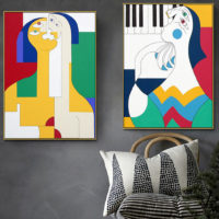 Wall art - Modern Abstract Figure Family 2 sets- Canvas Prints- Poster Prints - Image 5