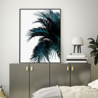 Wall art - Modern Dark Green Palm Tree 2 sets- Canvas Prints- Poster Prints - Image 3