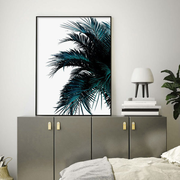 Wall art - Modern Dark Green Palm Tree 2 sets- Canvas Prints- Poster Prints - Image 3