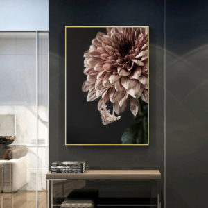 Wall art - Modern Pink Dahlia Floral - Canvas Prints - Poster Prints