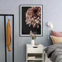 Wall art - Modern Pink Dahlia Floral - Canvas Prints - Poster Prints - Image 4