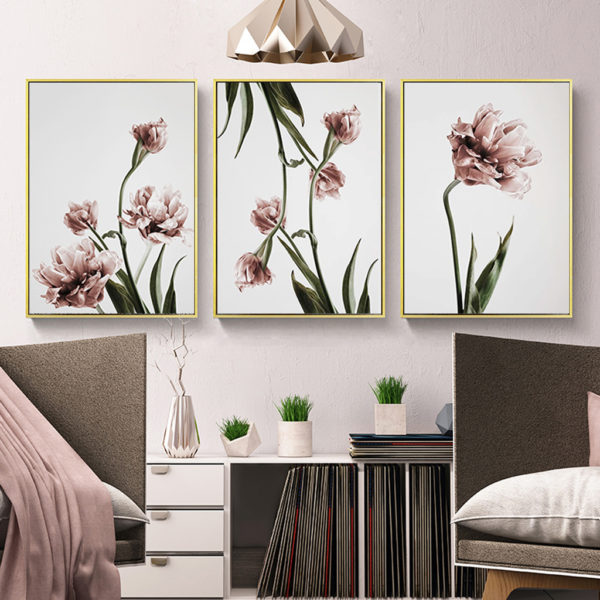 Wall Art - Tulip Flower 3 sets - Poster Prints -Canvas Prints