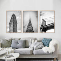 Wall Art - New York Black White 3 sets - Poster Prints -Canvas Prints