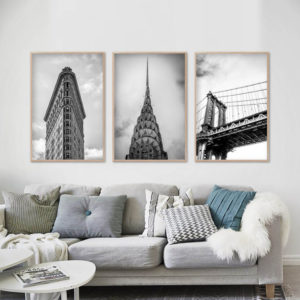 Wall Art - New York Black White 3 sets - Poster Prints -Canvas Prints