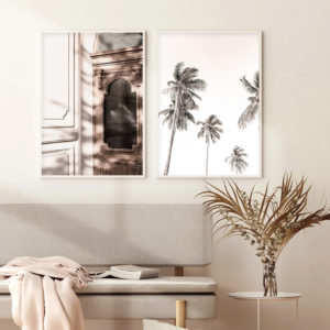 Wall art - Palm Tree Bohemian Style 2 sets- Canvas Prints- Poster Prints