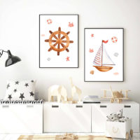 Wall art - Sailboat 2 sets- Canvas Prints- Poster Prints