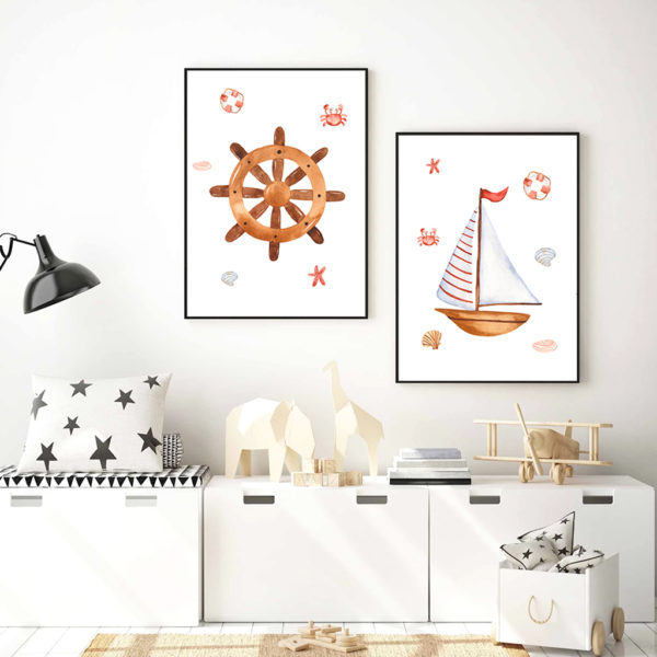 Wall art - Sailboat 2 sets- Canvas Prints- Poster Prints