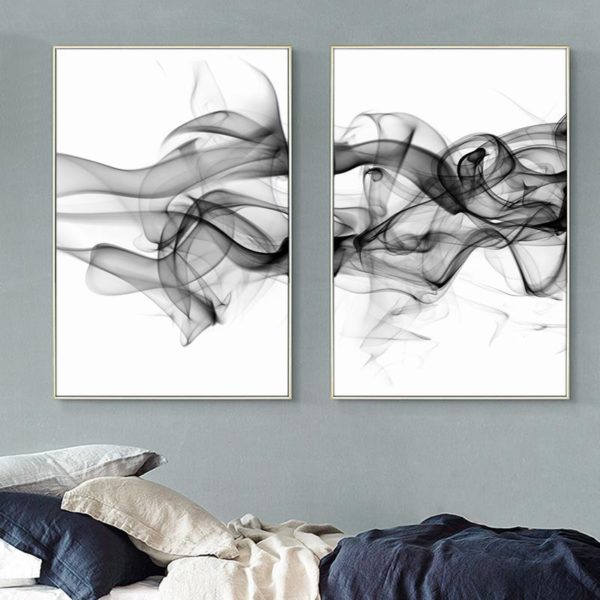 Wall art - Stylish Abstract Black 2 sets- Canvas Prints- Poster Prints - Image 3