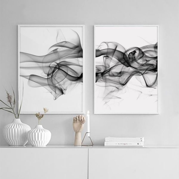 Wall art - Stylish Abstract Black 2 sets- Canvas Prints- Poster Prints - Image 4