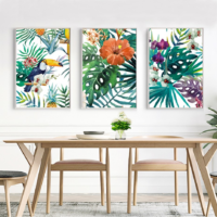 Wall Art prints -Tropical Flora & Fauna 3 sets - Poster Prints -Canvas Prints