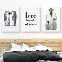 Wall Art - Warm Penguin Family 3 sets - Poster Prints -Canvas Prints - Image 3