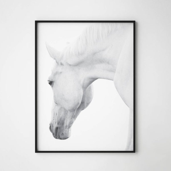 Wall art - White horses 2 sets- Canvas Prints- Poster Prints - Image 2