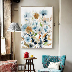 Wall art -  Colourful Floras Watercolour style I - Canvas Prints - Poster Prints